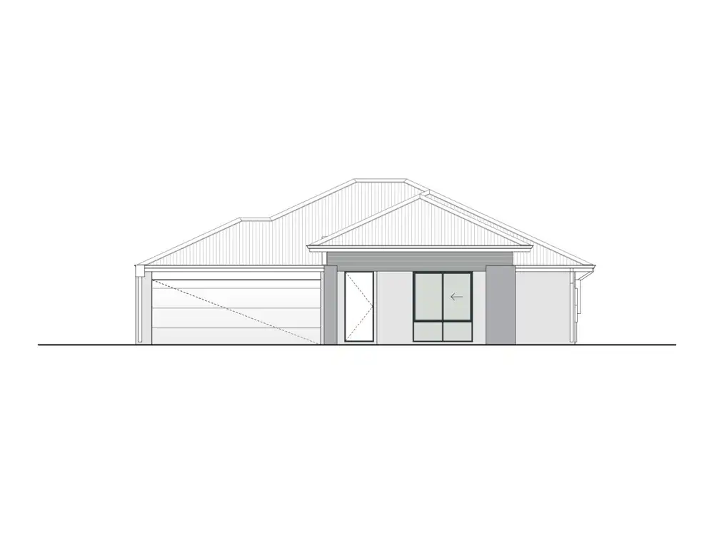 Cypress Point home design, Portico façade