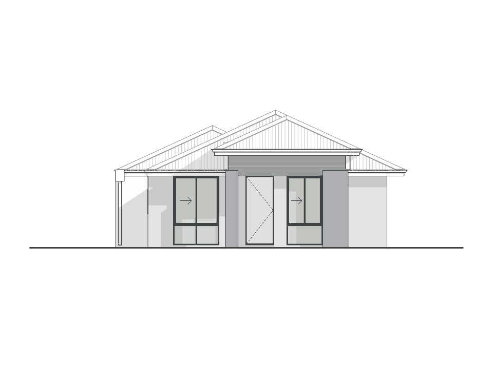 Maidstone home design, Portico façade