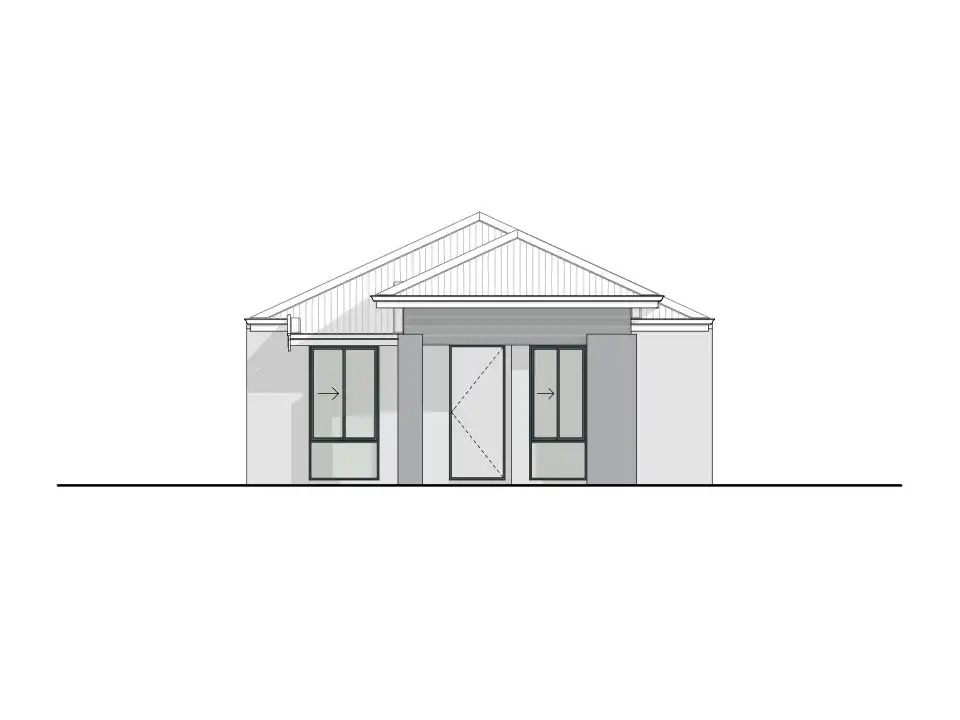 Muirfield home design, Portico façade