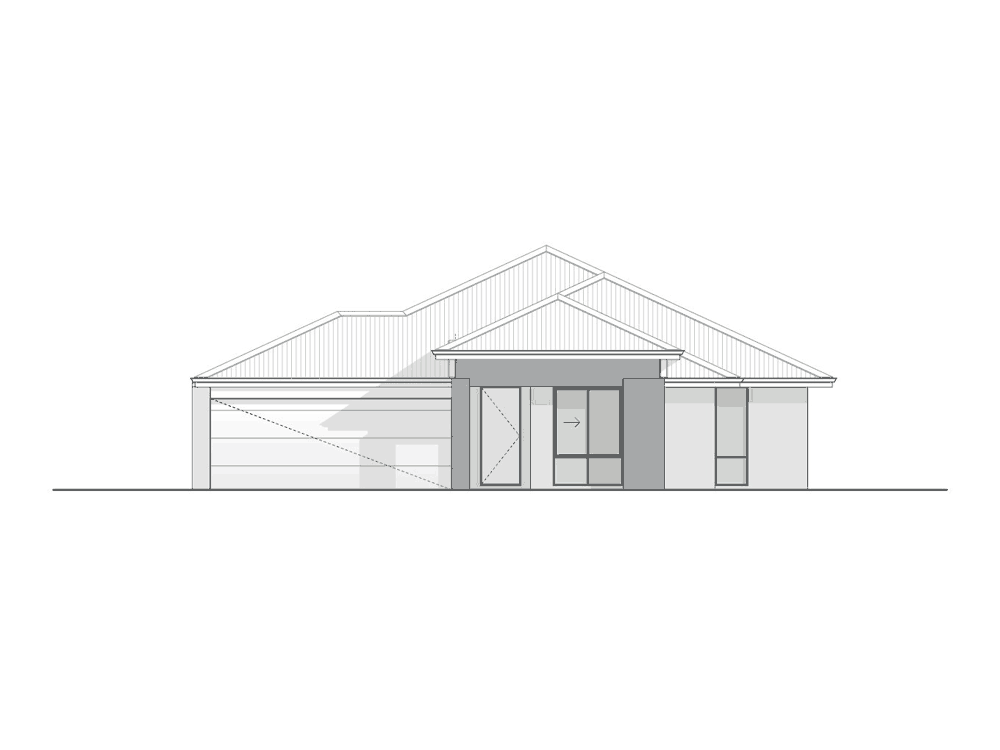 Oakmont home design, Portico façade