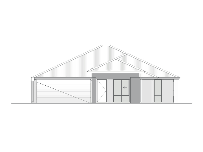 Pacific Dunes home design, Portico façade
