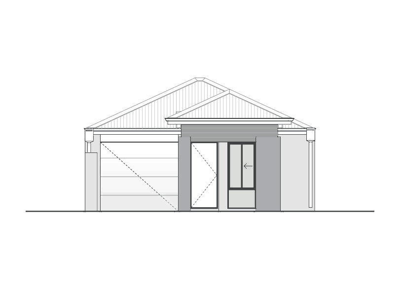 Pine Valley home design, Portico façade