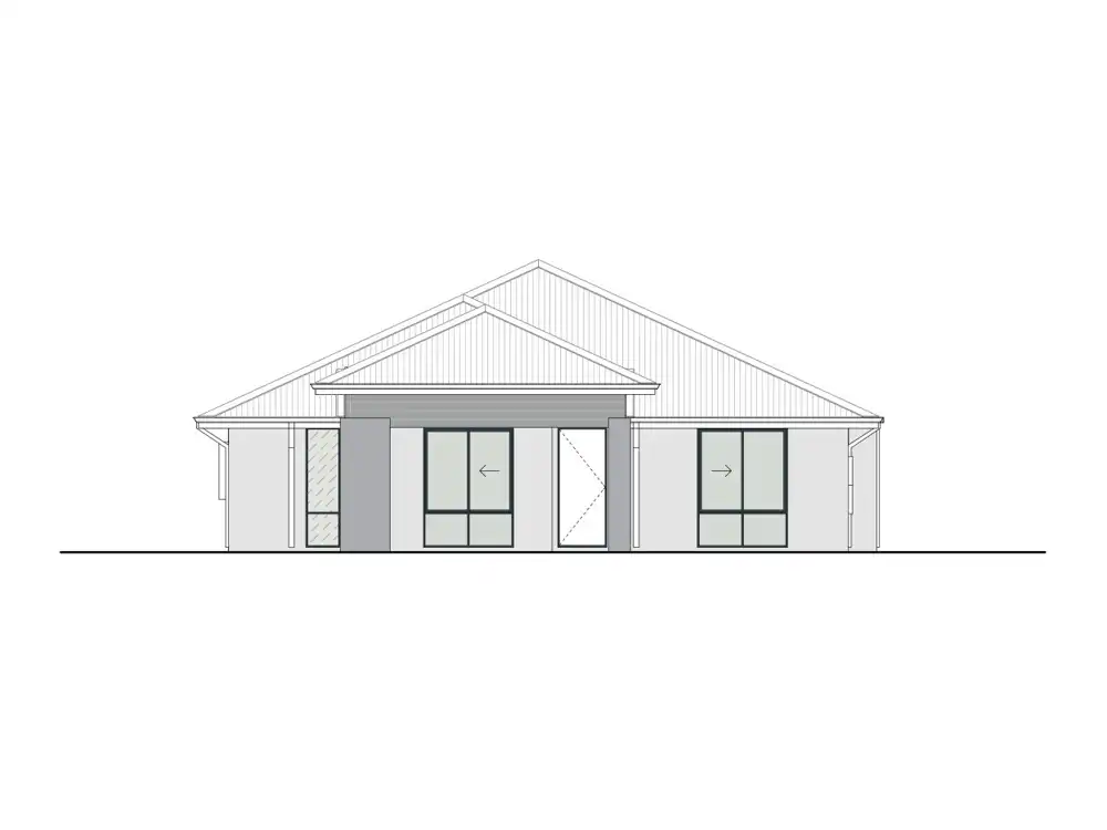 Prestwick home design, Portico façade