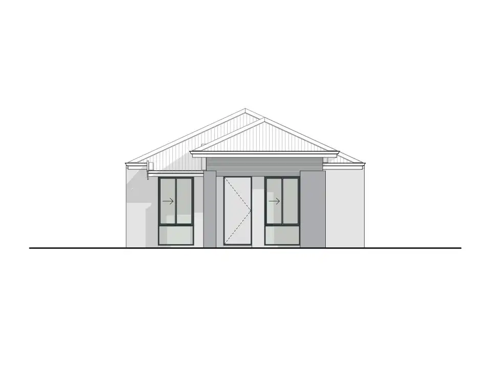 Rosapenna home design, Portico façade